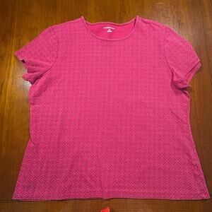 Croft & Barrow Pink Tee Size XL